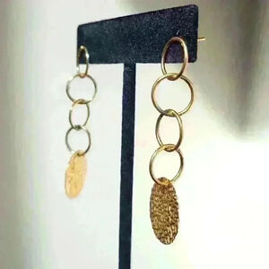 Gold-toned lightweight earrings vintage style